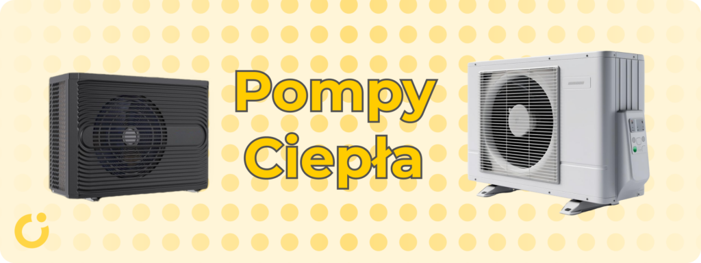 Dwie pompy ciepła jedna biała druga czarna